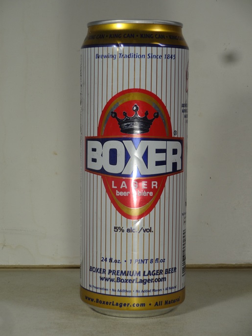 Boxer Lager - 24oz - 'King Can' - T/O - Click Image to Close